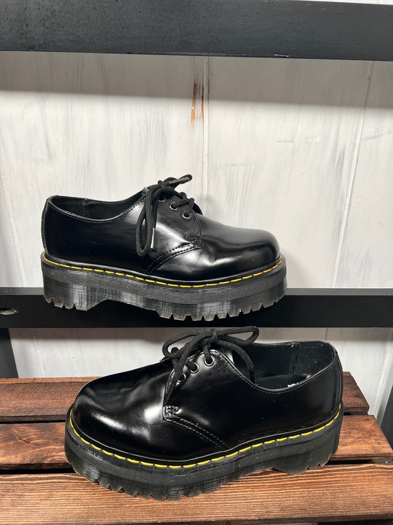 Dr. Martens 1461 Quad Platform Smooth Black Leather 39 EU 8 US Lady Brand New No Box Etsy UK