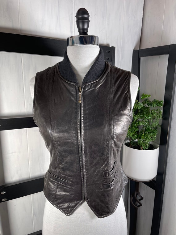 Retro Banana Republic Quality Leather Vest Size XS Super Slimming Perfect EUC Etsy Australia