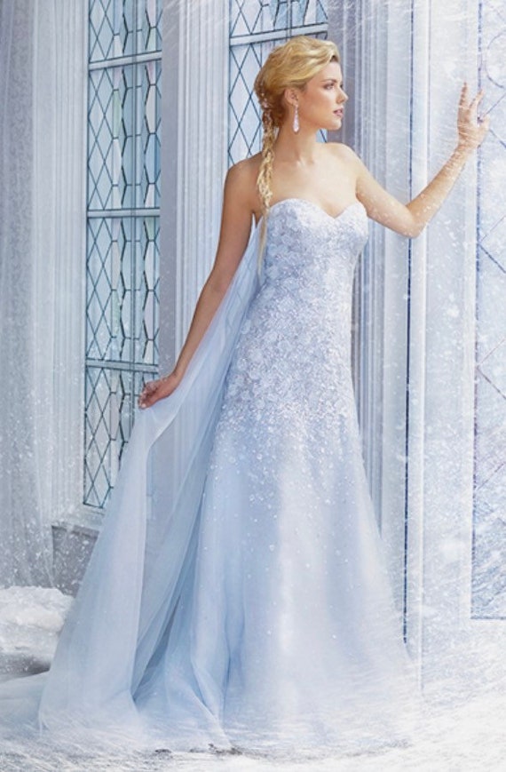 Alfred Angelo 251 Frozen/elsa Wedding Dress Size US - Etsy
