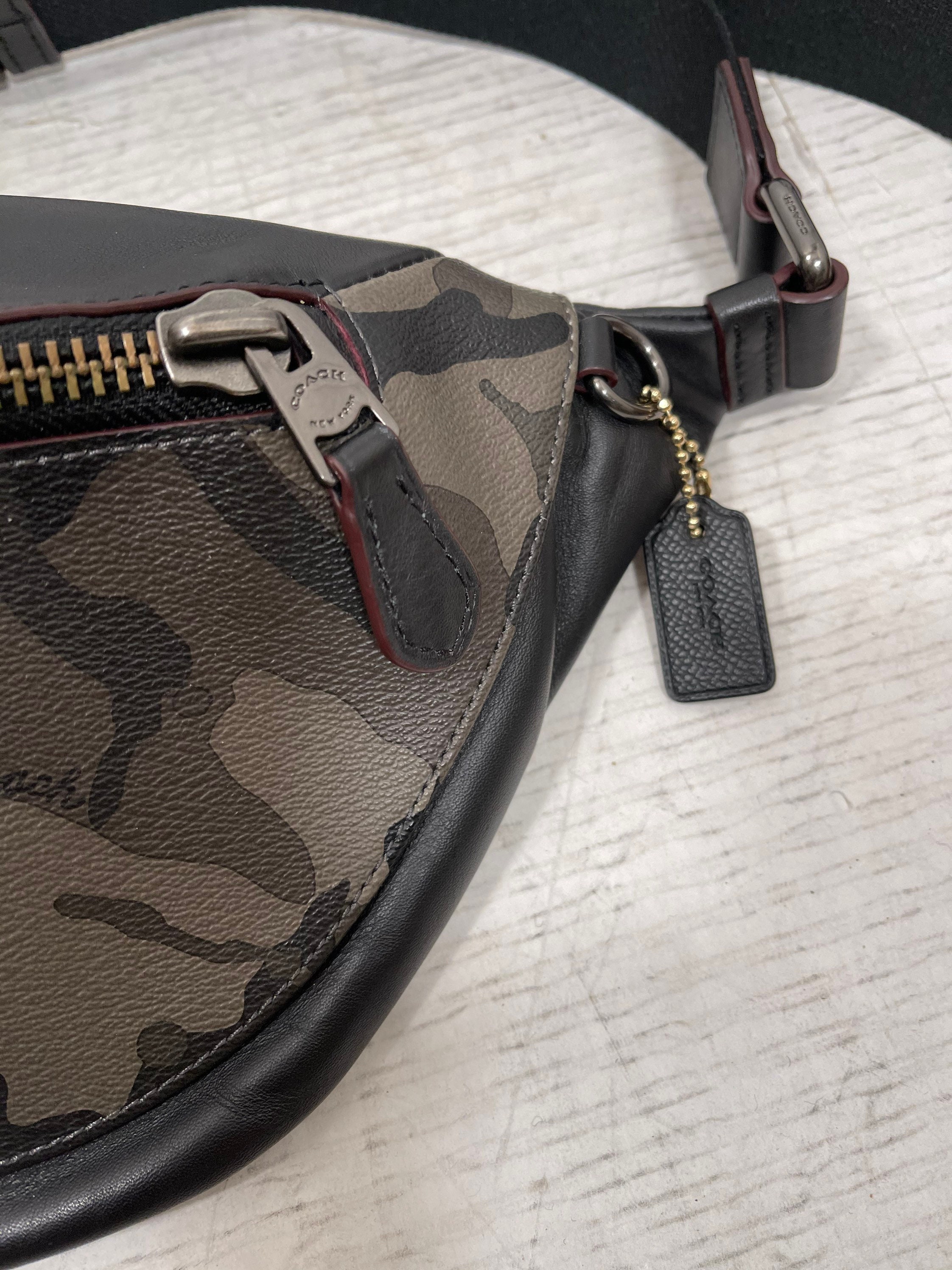 coach camo belt bag