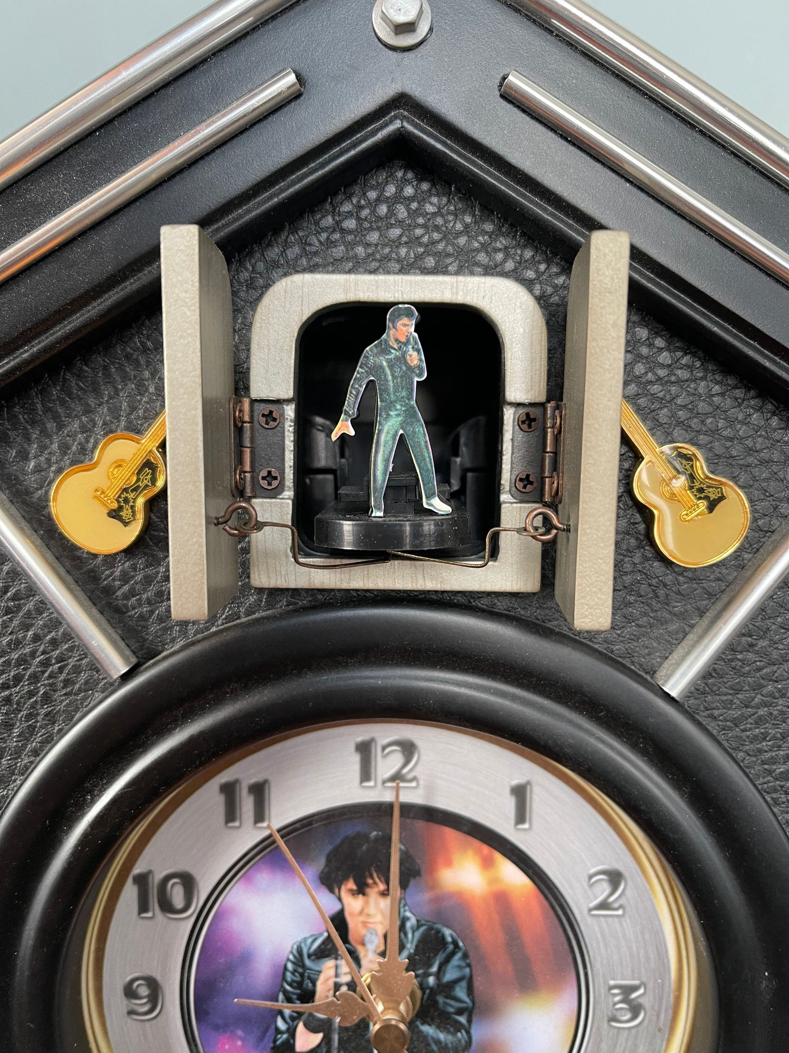 New Bradford Exchange Elvis Cuckoo Clock Awesome Elvis Fan Etsy