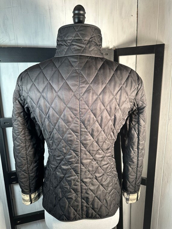 Burberry Diamond Quilted Nova Check Jacket, Size XS, … Gem