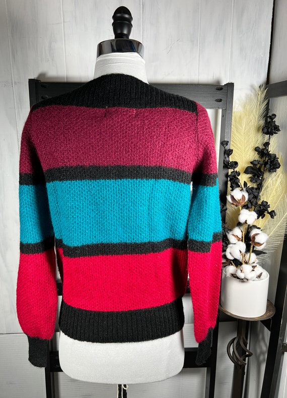 LabelLoves Vtg Oleg Cassini Color Block New with Tags Mohair Blend Pullover, Small, Wow
