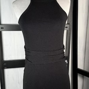 Y2K MOSCHINO Love Black Mini Knit Sheath Front Wide Twist Belt, Size 2, BNNT