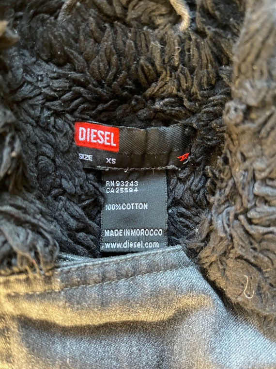 Retro Diesel 1990s Gray Cotton Vest w/ Black Sher… - image 8