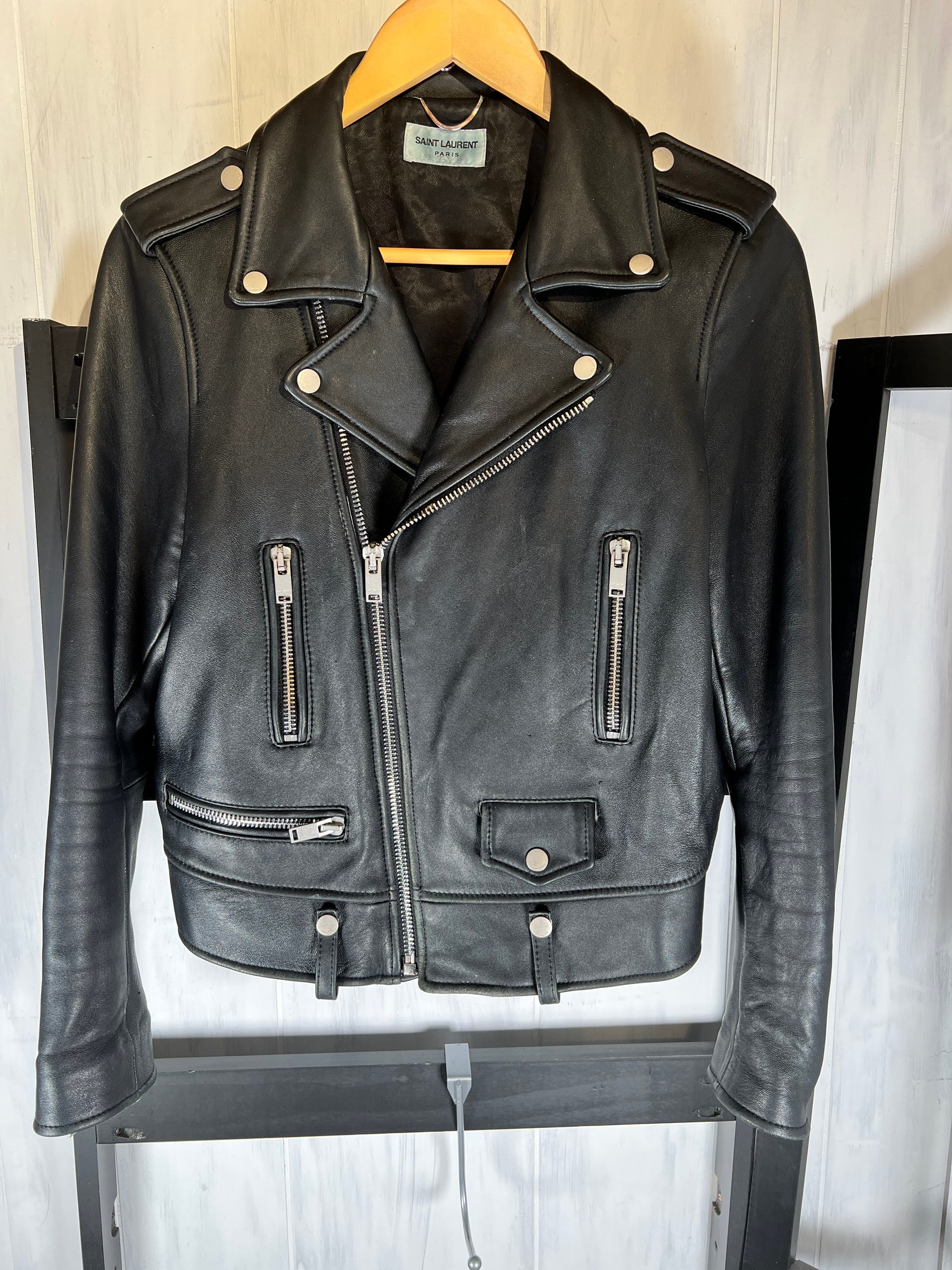 Ysl Leather Jackets - Etsy