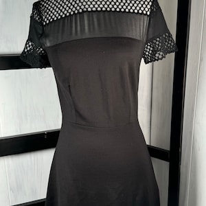 Sandro Paris Lace Mesh Upper Stretchy Black A-Line Knee Length Dress, Size 1/XS, Wow, NEW