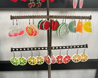 Handmade FRUIT Earrings, 20 varieties/styles, fun, festive, flirty fun!