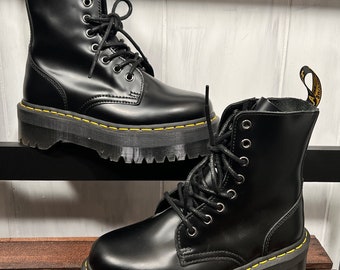dr martens zip boots platform