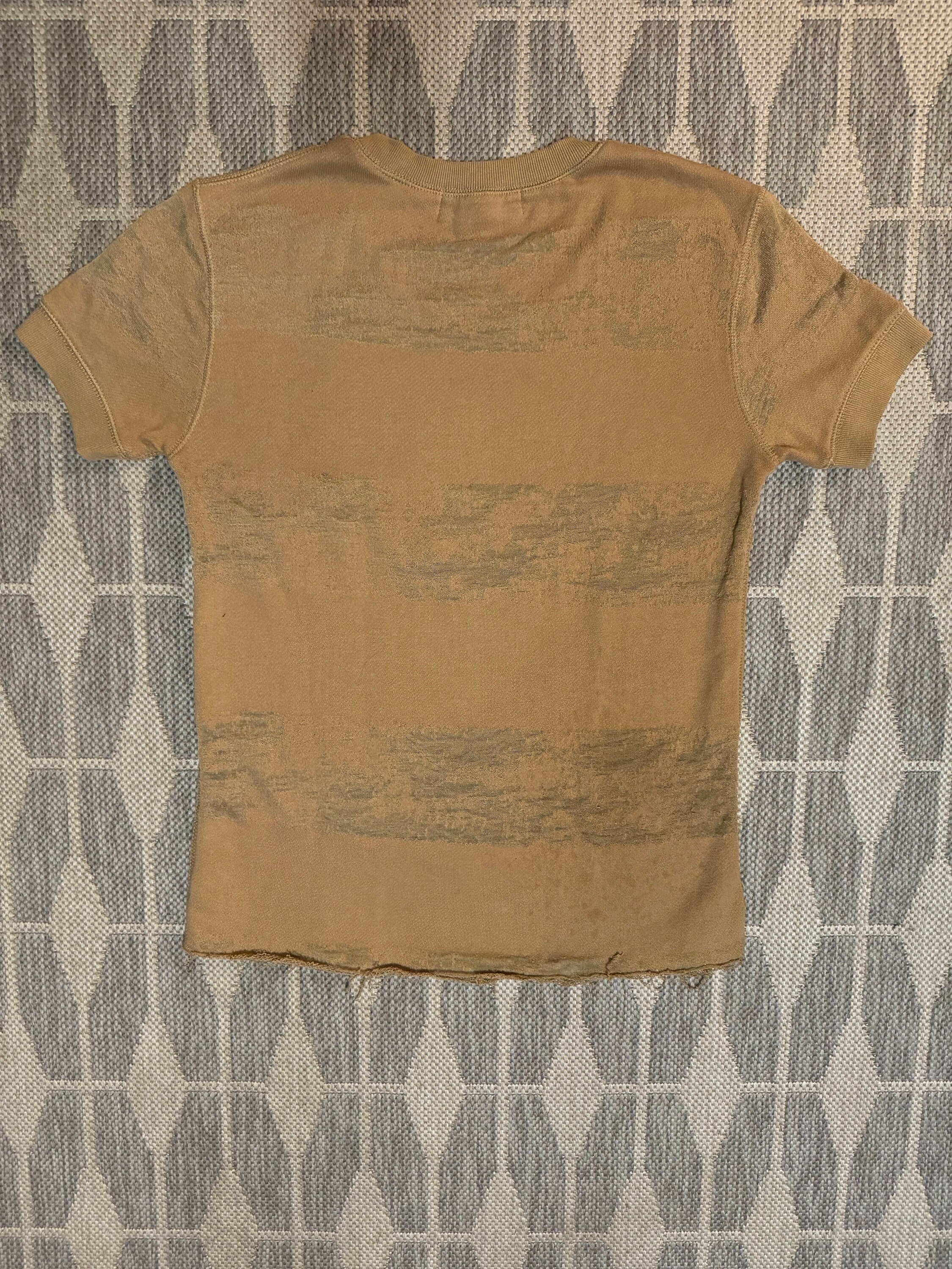 Iro Jeans LARRY Shredded Sheer Pattern Short Sleeve Raw Hem Top Size ...