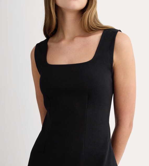 Everlane Black the Dream Square Neck 100% Cotton LBD, Size Large, Current,  BNWT! - Etsy Israel