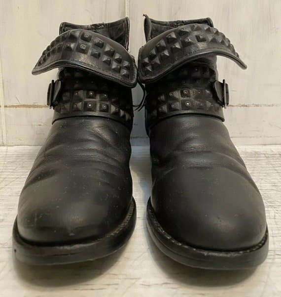 rare UGG moto/biker 'CYBELE STUD' edgy Black leath