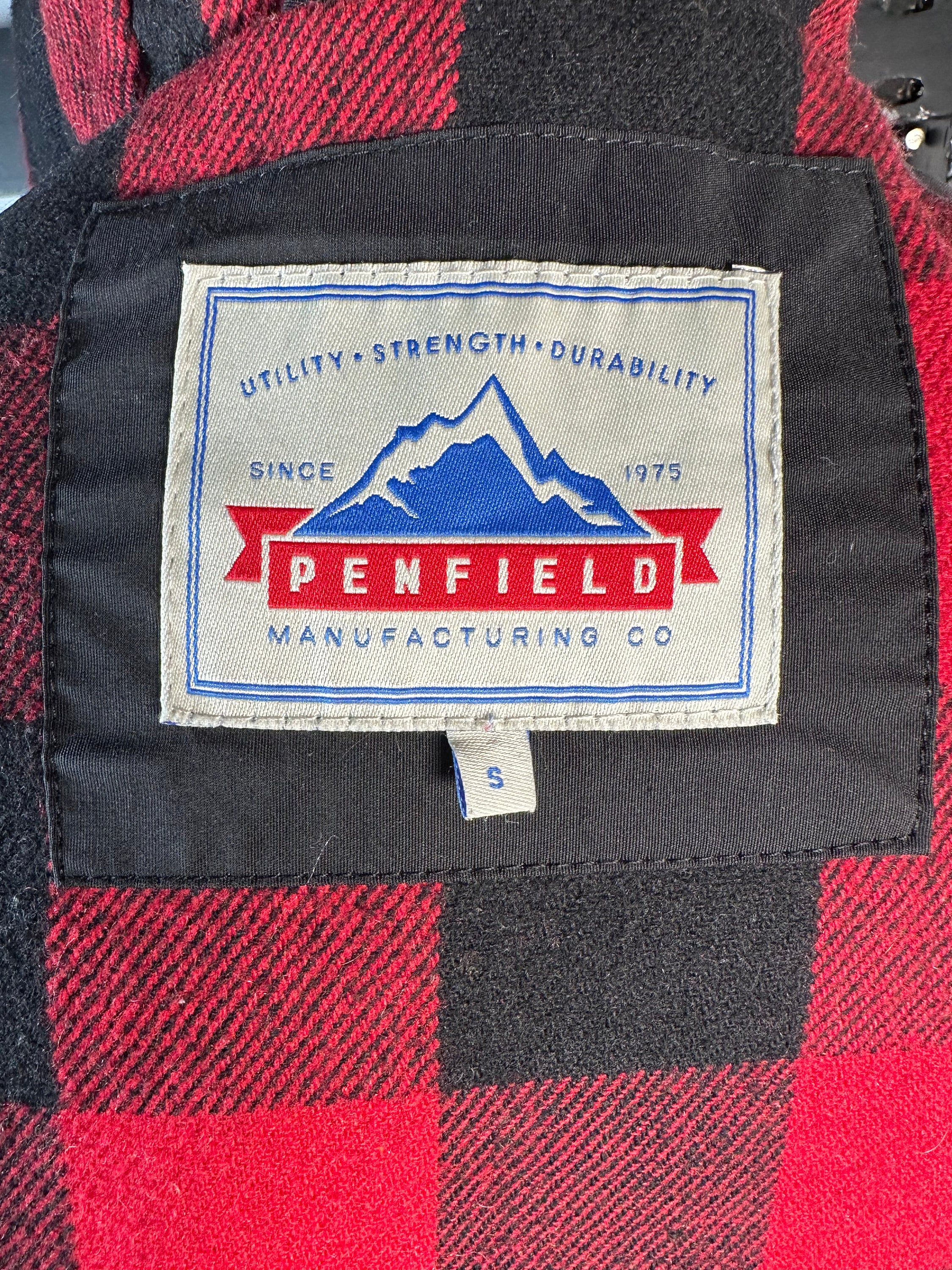 Penfield Kasson Black 60/40 Safari Jacket, Buffalo Check Lined  