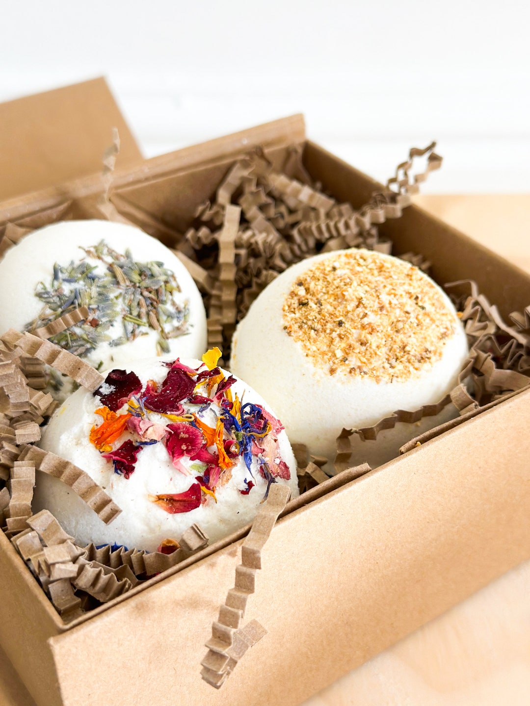 Luxury Botanical Bath Bomb Gift Set, Pack of 3 Natural Aromatherapy ...