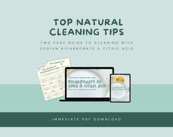 How To Use Citric Acid and Bicarbonate of Soda PDF Download, Natural Cleaning Tips Guide,  Eco-friendly Top Tips, Advice & Instructions