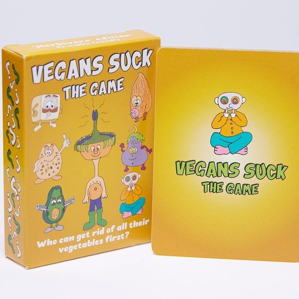 Vegans Suck: Party game, funny gift, a present for dad, or just, a gift for a vegan, (with a sense of humour) - Not for Snowflakes!