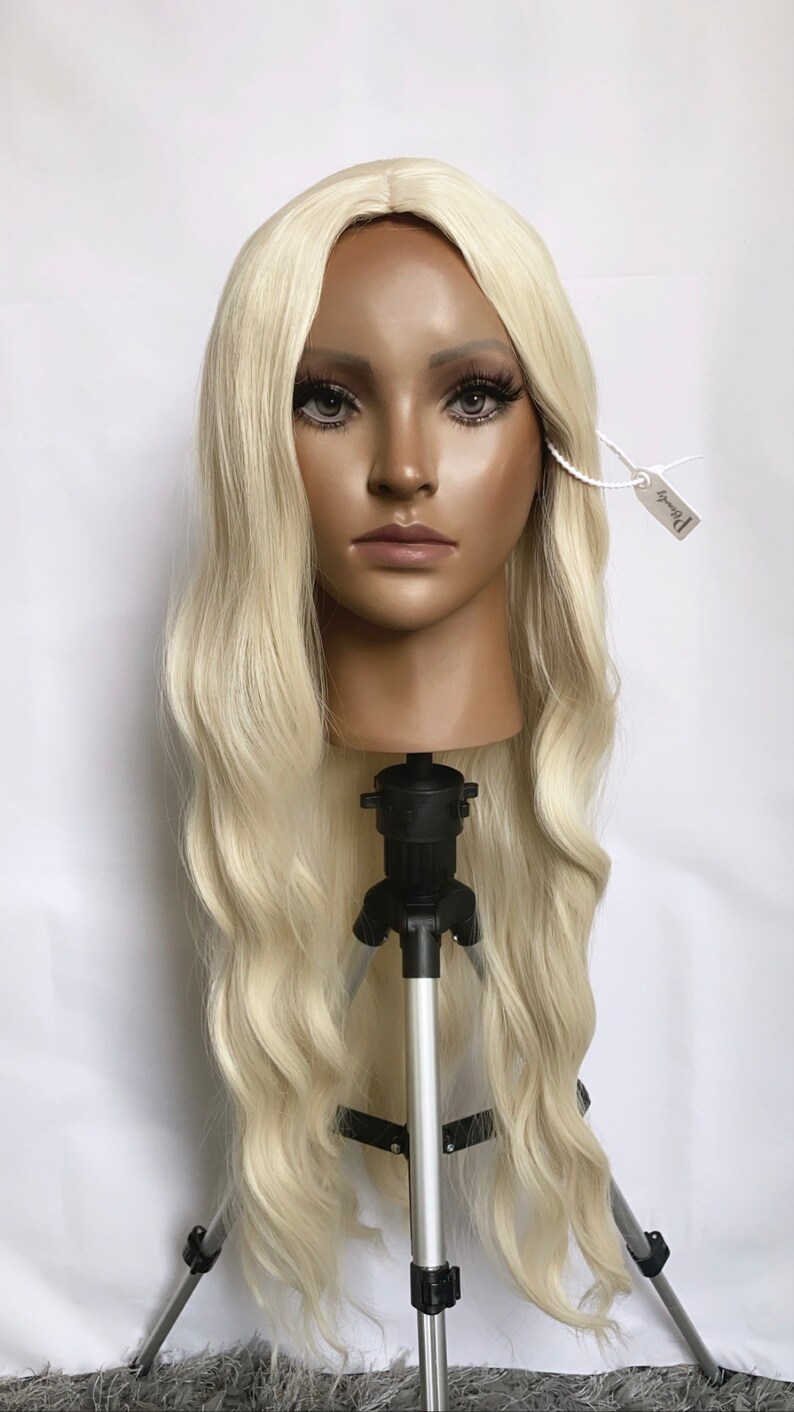 Tamera 28 Bleach Blonde Long Wavy Synthetic Hair Wig | Etsy