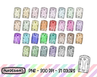 Porta Potty Clipart, Doodle Clipart, Multicolor, Commercial Use, Hand Drawn, Planner Clipart, Planner Icons