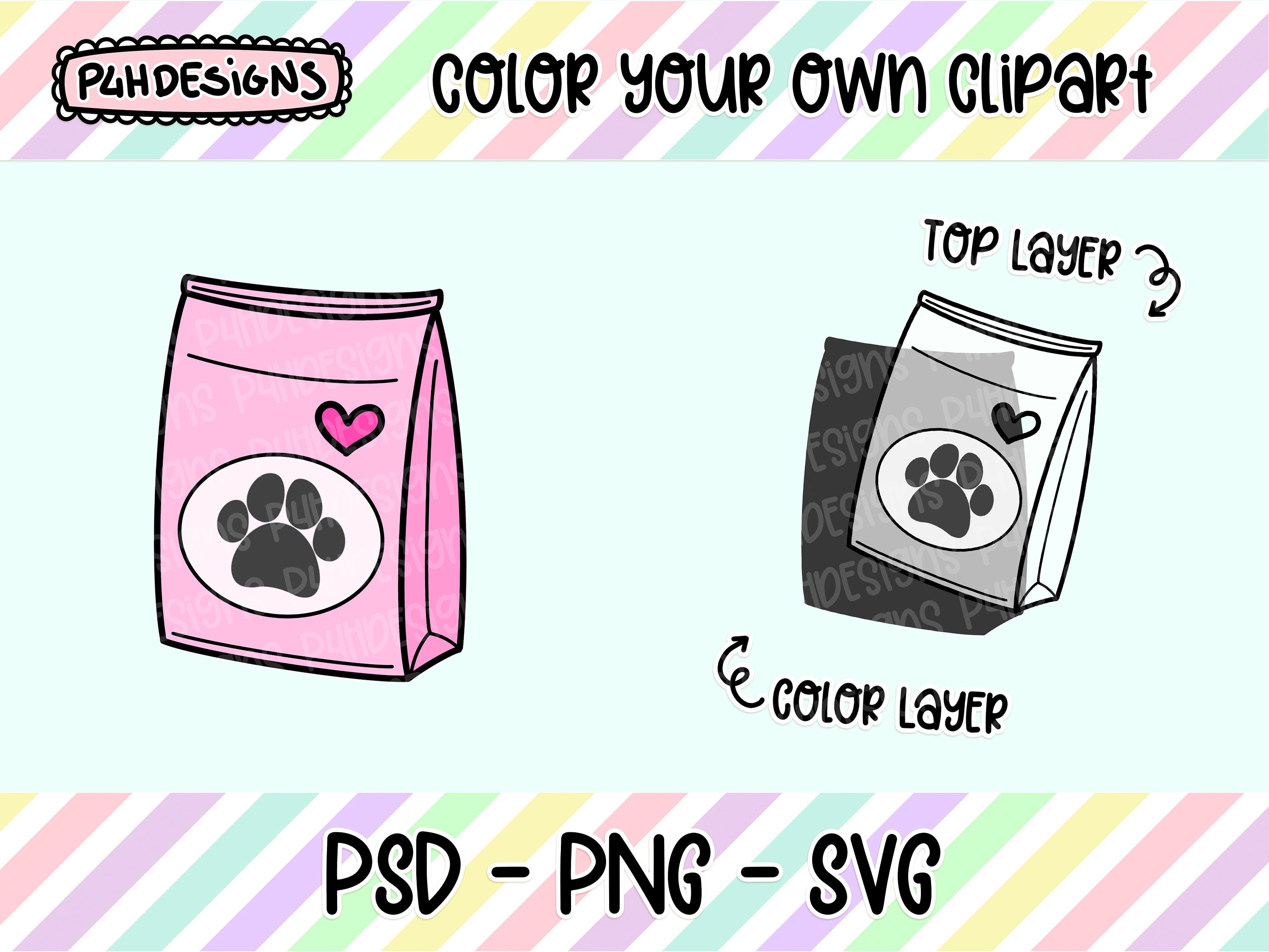 Cat Food Bag Clip Art