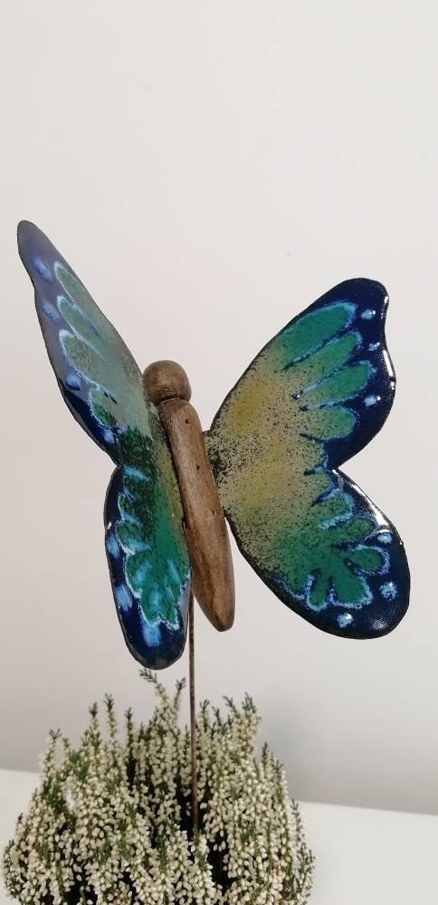 Butterfly For Garden Lovers Vitreous Enamel