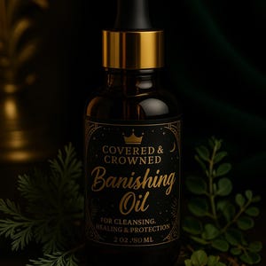 Banishing Oil for Protection | Release Negativity | Energy Clearing | Covered and Crowned Ritual Oil