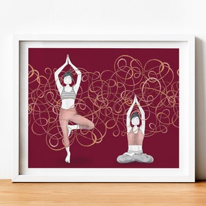 Yoga Wall Art // Yoga Studio Decor - Arte da parete stampabile - Yoga Room Decor - Meditazione Wall Art - Stampa d'arte Yoga - Accogliente arredamento per la casa