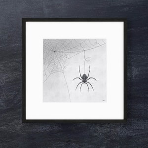 Spider Print // Printable Wall Art Spider Wall Decor Line Art Downloadable Print Minimal Wall Art Instant Download Digital Print image 1