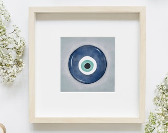 Evil Eye Home Decor // Printable Wall Art - Spiritual Decor - Nazar Wall Art - Good Luck Wall Art - Protection Symbol - Evil Eye Print