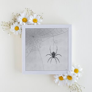 Spider Print // Printable Wall Art Spider Wall Decor Line Art Downloadable Print Minimal Wall Art Instant Download Digital Print image 8