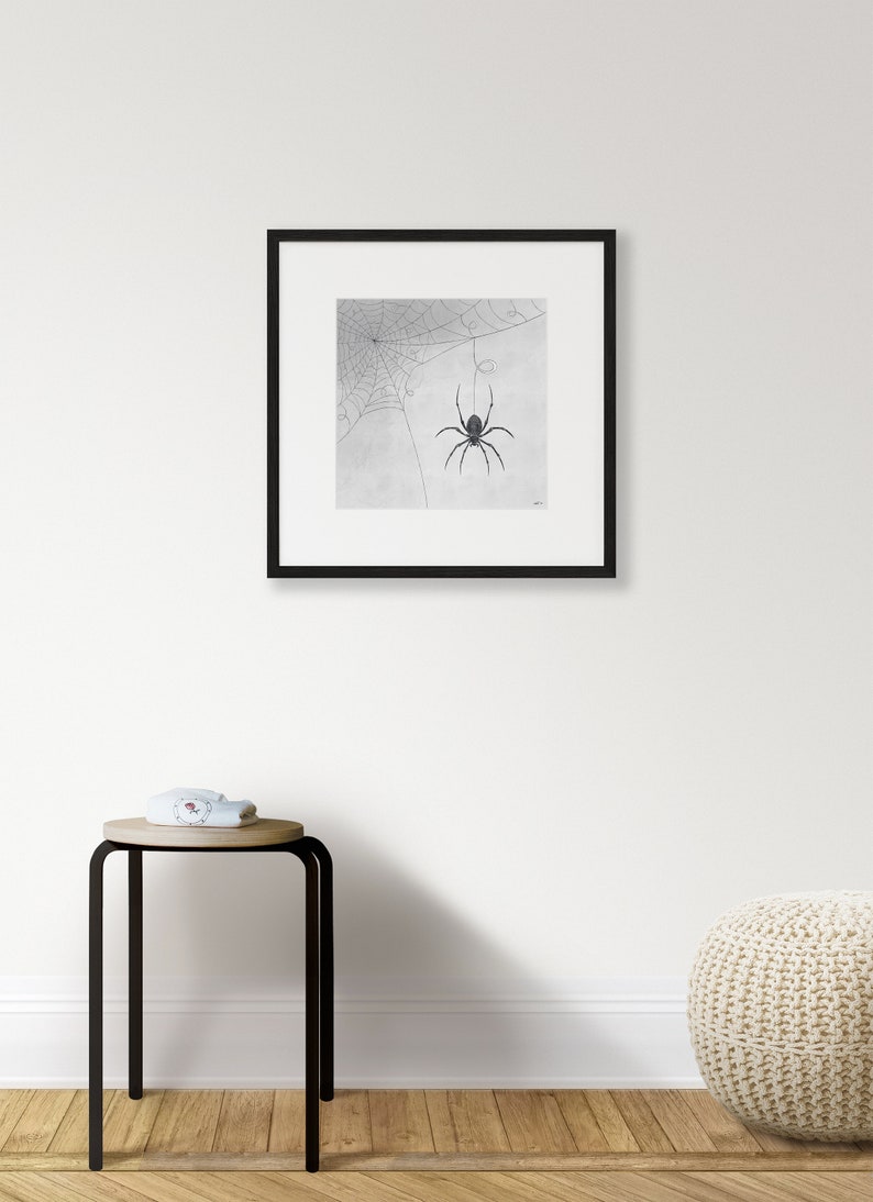 Spider Print // Printable Wall Art Spider Wall Decor Line Art Downloadable Print Minimal Wall Art Instant Download Digital Print image 4