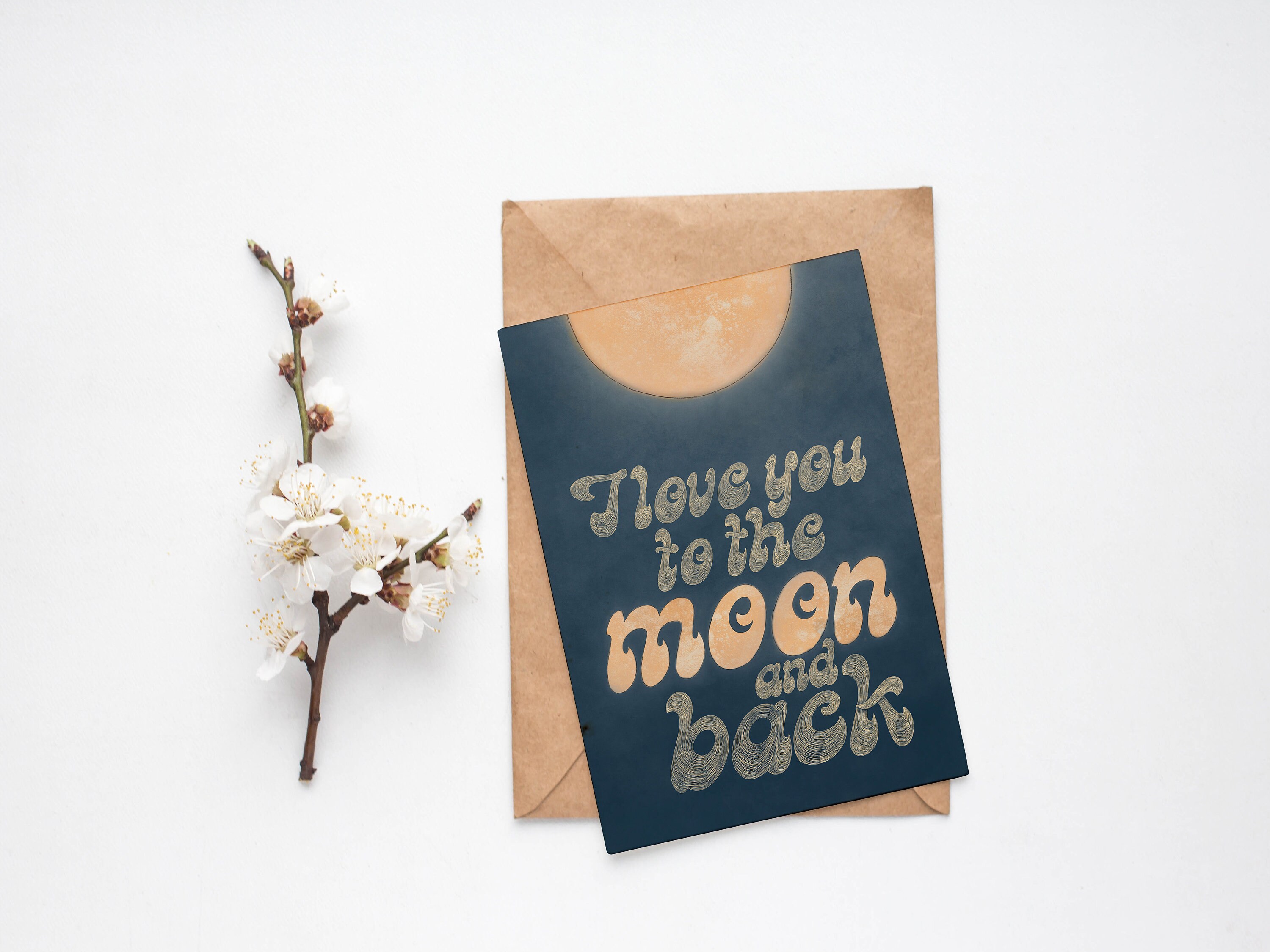 Punkcards Valentinstagskarte - "Love You To The Moon And Back" - Romantisch & Lustig Für Ihn & Sie