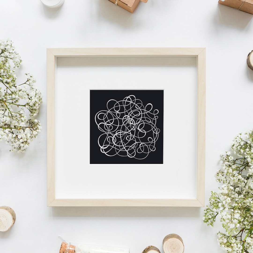 Black and White Art // Line Art Printable Artwork Minimalist Wall Art