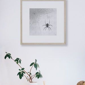 Spider Print // Printable Wall Art Spider Wall Decor Line Art Downloadable Print Minimal Wall Art Instant Download Digital Print image 2