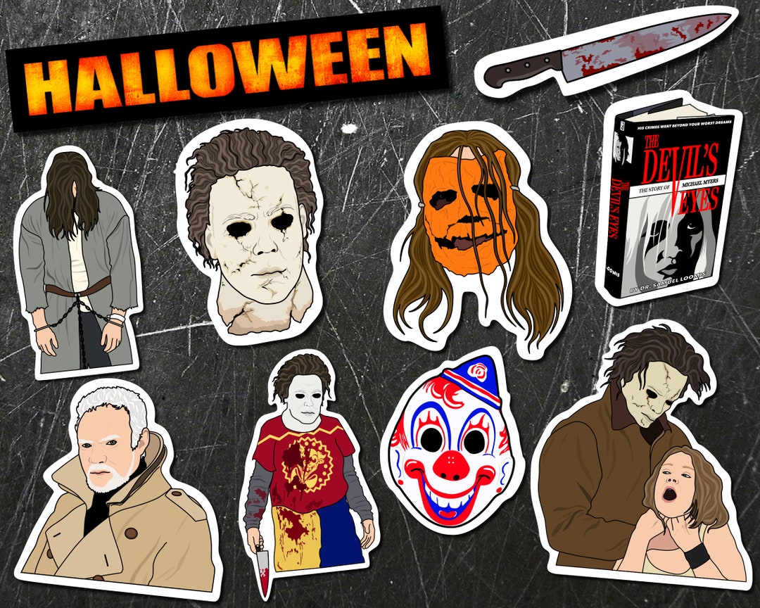 Halloween 2007 Sticker Set 10 Stickers Rob Zombie Horror Movie Michael ...