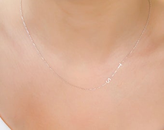 Zierliche kleine Initial Halskette / Personalisierte Buchstaben Halskette / Zierliche Halskette / Halsketten für Frauen / Personalisiertes Geschenk für ihren Schmuck