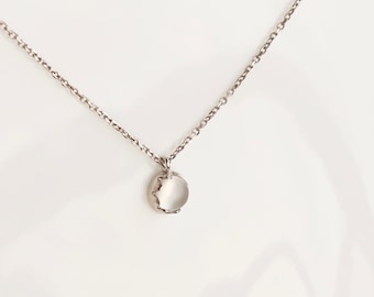 14k White Gold Moonstone Necklace / Moonstone Jewelry / Sterling Silver Necklace / Dainty necklace / Necklaces for Women / Gifts For Her