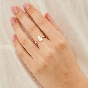 Custom Actual Fingerprint Rings - Birthstone Ring and Initial Ring ...