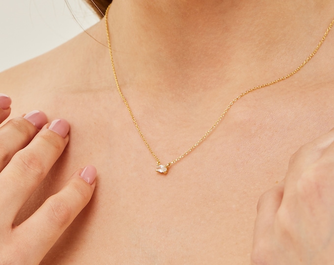 14K Gold Necklace / Everyday Necklace / Dainty Gold Necklace / Handmade Minimalist Jewelry / Necklaces for Women