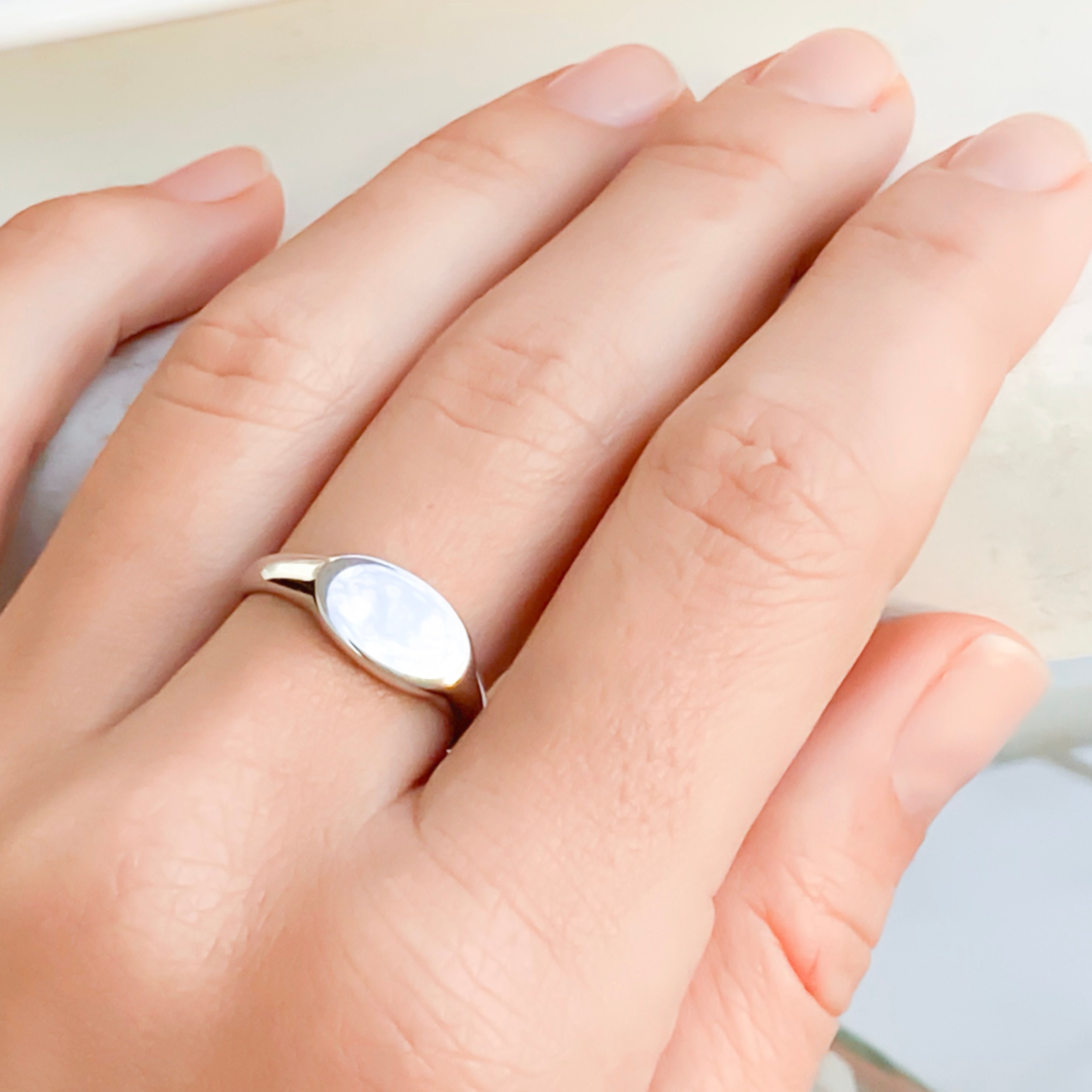 Signet Ring Women, Signet Ring Silver, Silver Rings For Women, Stacking Rings, Sterling Silver Ring, Jewelry Handmade