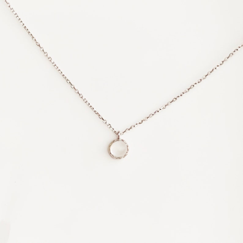 14k White Gold Moonstone Necklace / Moonstone Jewelry / Sterling Silver Necklace / Dainty necklace / Necklaces for Women / Gifts For Her image 3