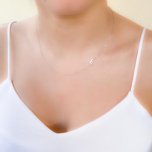 1-2-3-4-5 Collier initial / Collier initial en argent doré / Collier personnalisé / Collier délicat / Colliers pour femmes, Cadeau personnalisé