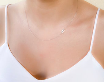 1-2-3-4-5 Initial Necklace / Gold Silver Initial Necklace / Personalized Necklace / Dainty Necklace / Necklaces for Women, Personalized Gift
