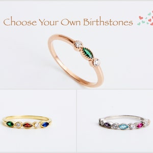 Personalized Birthstone Jewelry, rings for women