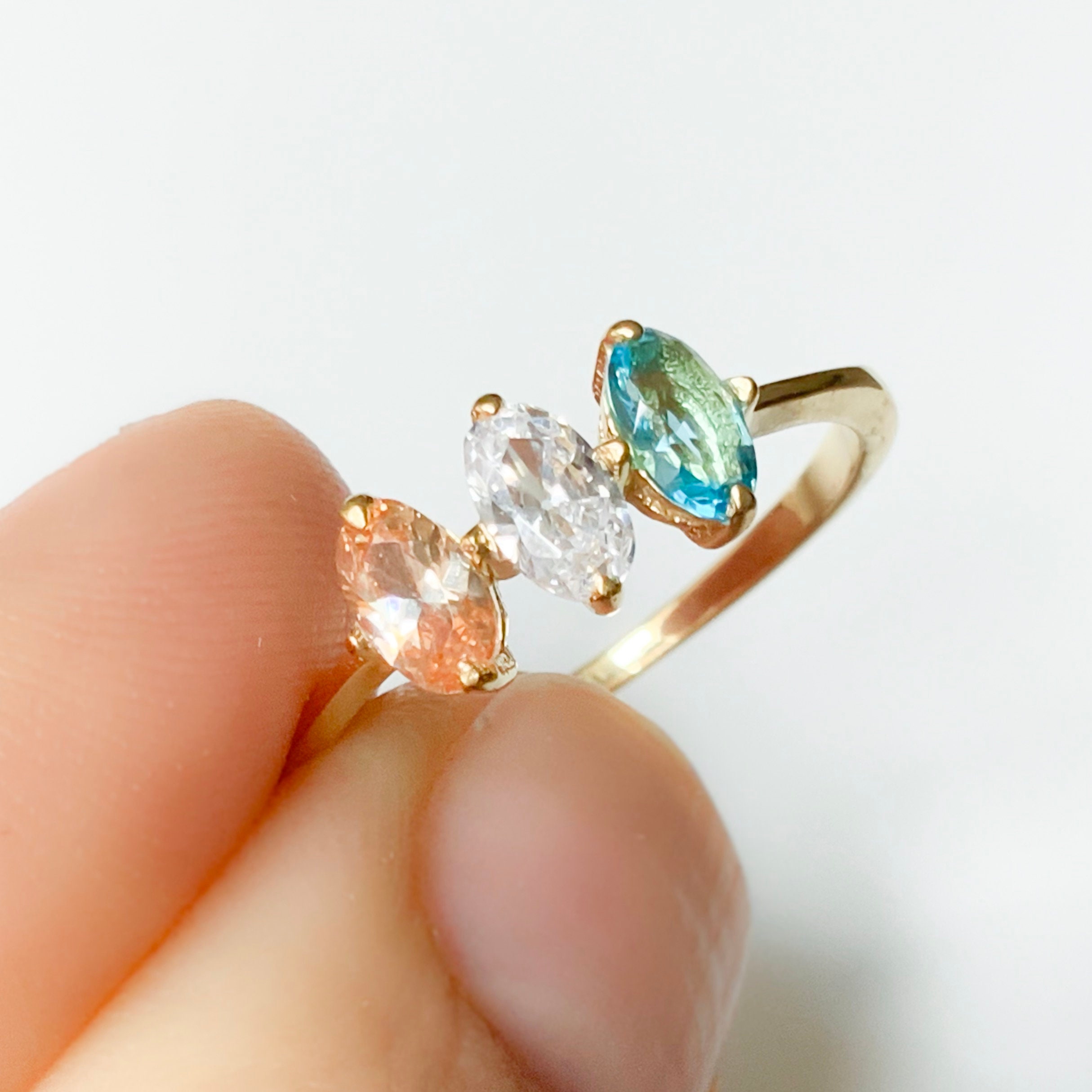 Personalisierter Mütter Ring, Geburtsstein Ring für Mama, Ringe für Frauen, personalisierter Schmuck mit Geburtsstein, Geschenke für Mama, Rose Gold Ring
