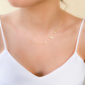 Pesonalized necklace, 14k Gold Initial Necklace, Personalized Family Jewelry, Mothers Necklace, Letter Necklace, Grandma gift, Gifts for Mom
