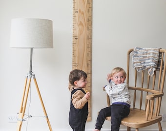 Wooden Height Chart Ruler Natural finish - Personalised - Free UK Delivery
