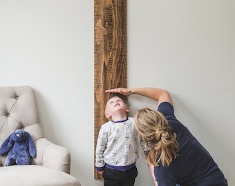 Wooden Height Chart Ruler Tudor Finish - Personalised - Free UK Delivery