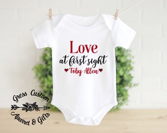 Baby's Coming Home Outfit Made With Love Baby Onesie\u00ae Made With Love Bodysuit Baby Announcement Onesie \u00ae Short-sleeve