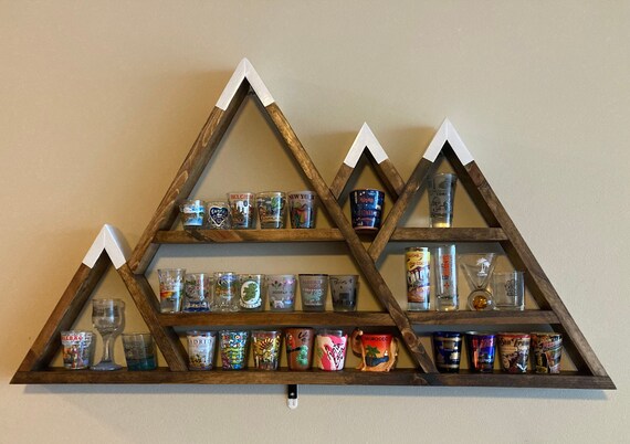 Large shot glass display case deals