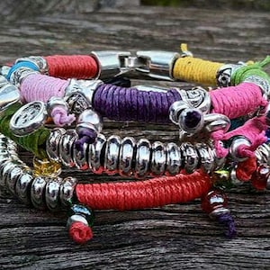 Leather bracelet, colorful bracelet, woman bracelet, uno de 50 Style, silver plated bracelet, boho bracelet, jewelry, multicolor bracelet